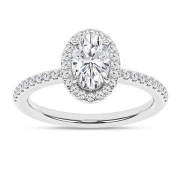 Oval Halo Lab Grown Diamond Engagement Ring